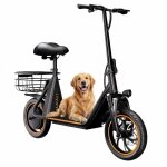 Trottinette ��lectrique pliable x12 avec si�ge & panier moteur 350w 36v 13ah auto 35 - 40km pneus 12 ...