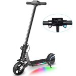 Trottinette lectrique enfants avec absorption des chocs - 130w - 14 km / h - 8km - pliable - cran lcd ...