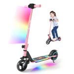 Trottinette lectrique enfants avec absorption des chocs - 130w - 14 km / h - 8km - pliable - cran lcd ...