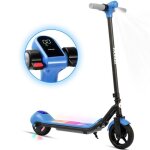 Trottinette �lectrique enfant bleu?vitesse 14 km / h autonomie 5 - 8 kmfrein �lectrique bluetooth lumi�res ...