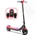 Trottinette �lectrique enfant pour cadeau rose3 vitessesfrein �lectronique�cran ledbluetooth & lumi�res ...