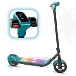 Trottinette �lectrique enfant vert?vitesse 14 km / h autonomie 5 - 8 kmfrein �lectrique bluetooth lumi�res ...