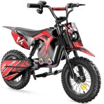 Trottinette �lectrique - iscooter a14 - moteur 500w - 3 vitesses - � partir de 6 ans - rouge