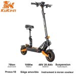 Trottinette �lectrique kukirin g2 max pliable - moteur 1000w - batterie 48v 20ah - autonomie 80km - pneus ...