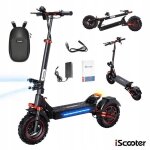 Trottinette electrique pliable iscooter ix5s pour adulte autonomie 60km moteur 1000w batterie 15ah pneus ...