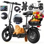 Trottinette �lectrique pliable avec si�ge cheevalry x12 adulte ados 800w 50km 15ah 31km / h pneu de 14 ...
