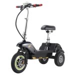Trottinette �lectrique � trois roues twofish tf03 avec si�ge amovible 48v 350w 15ah noir