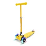 Trottinette enfant 3 roues - fun pro - one deluxe - guidon anodis - roues led - jaune