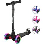 Trottinette enfant 3 roues stable ?hauteur r�glable ?roues lumineuses led ?guidon inclinable ?pour enfant ...