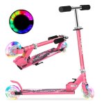 Trottinette enfant fille garon 2 roues pliant hauteur rglable patinette led lumire abec - 7 enfants ...