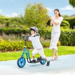 Trottinette enfant avec guidon r�glable grandes roues b�quille frein � main pour les enfants de 5 � 12 ...