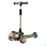 Trottinette enfant - hauteur r�glable sur 4 niveaux - design �l�gant du capot - avec plateau lumineux ...