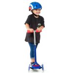 Trottinette enfant - maxi scooter bleu - 3 roues - clairage led