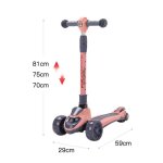 Trottinette enfant pliable - kekeda - rose - 3 roues - scurit renforce