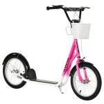 Trottinette patinette enfant grandes roues pneumatiques guidon rglable frein av - ar garde - boue bquille ...