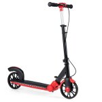 Trottinette pliable aluminium costway - 2 roues lumineuses - hauteurs r�glable - frein arri�reb�quille ...