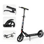 Trottinette - wszmren - r�glable en hauteur - double frein - pliable - plateforme antid�rapante - 6 ans ...