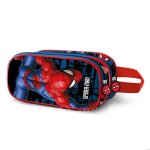 Trousse double 3d - marvel spiderman wall - rouge - taille unique