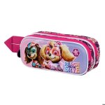 Trousse double 3d - la pat patrouille mighty - rose - taille unique