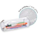 Trousse ronde transparente - clairefontaine - 7 x 22 cm - paillettes - mixte - spcial examen