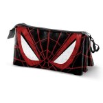 Trousse triple - marvel - spiderman vision - noir - taille unique - ripstop