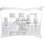 Trousse de voyage - marque inconnue - 7 flacons - souple - zippe