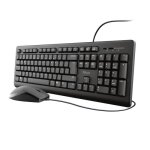 Clavier et souris filaire - trust - primo pack - azerty franais - rsistant aux claboussures - usb ...