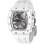 Montre homme automatique - tsar bomba - tonneau de luxe - verre saphir - etanche 50m - noir