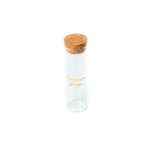 Tube  essai en verre avec bouchon en lige - marque - modle - verre - lige - hauteur 10cm