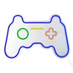 Tube n�on mural led manette bleu l 41cm - atmosphera createur dinterieur