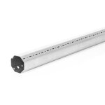 Tube octogonal - avosdim - 2m - diam�tre 60mm - recoupable - gris