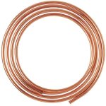 Tube recuit - cuivre - 5 m - diam�tre 12 mm - orange - nu