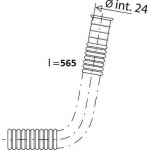 Tube de trop plein - non spcifi - d. 29mm - l. 565mm - pvc - utilisation intrieure