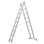 �chelle transformable 2 plans 9 + 9 �chelons haut. dacc�s max 513m - tubesca - starline s +