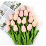 Tulipes artificielles 35 cm10 pices fausses fleurs en mousse pe bouquet de jardin - rose