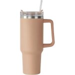 Mug isotherme - acier inoxydable - tanche - tumbler avec paille - poigne intgre