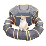 Tunnel pour chat - interactif - pliable - tente hexagonale - durable - 2 en 1 Tunnel pour chat - interactif - pliable - tente hexagonale - durable - 2 en 1