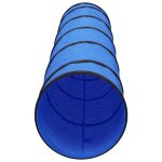 Tunnel de jeu pour chien - wiens - � 40x200 cm - bleu - polyester r�sistant � leau - piquets inclus - ...