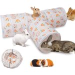 Tunnels et tubes de lapin pliable  3 voies carottes cachette de lapin petit animal activit tunnel jouets ...