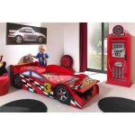Turbo - lit voiture 70x140cm formule 1 + armoire 1 porte