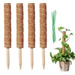 Tuteurs coco pour plantes - 4 pièces - support solide pour la croissance - fibre de coco naturelle - ... Tuteurs coco pour plantes - 4 pièces - support solide pour la croissance - fibre de coco naturelle - ...