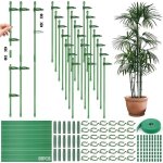 Tuteurs pour plantes grimpantes - vetobiol - 36 tuteurs - 18 connecteurs - 36 mousquetons - fibre de ...