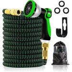 Tuyau d?arrosage extensible 15m / 50ft avec 10 mod�les de pulv�risation convient aux robinets de 1 / ...