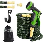Tuyau darrosage extensible 15m - flexible avec 10 fonctions - noir