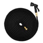 Tuyau darrosage extensible - eyepower - magic hose - connecteurs en laiton - noir