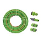 Tuyau arrosage tress 50 mtres diam 25mm 1  + 4 accessoires diam 25mm complet vito