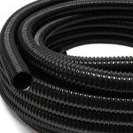 Wiltec tuyau daspiration noir ? 5 m / � 40 mm (1 1 / 2) / 270 g / m ? avec spirale de renforcement ? ...