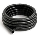 Wiltec tuyau spiral de refoulement aspiration - 5 m - noir flexible -