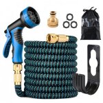 Tuyau darrosage extensible 30m renforc� adaptable 1 / 2 et 3 / 4 10 modes de pulv�risation raccord et ...