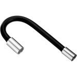 Tuyau dextension pour robinet de cuisine - tube flexible pivotant - noir - 20 cm - raccord 1 / 2